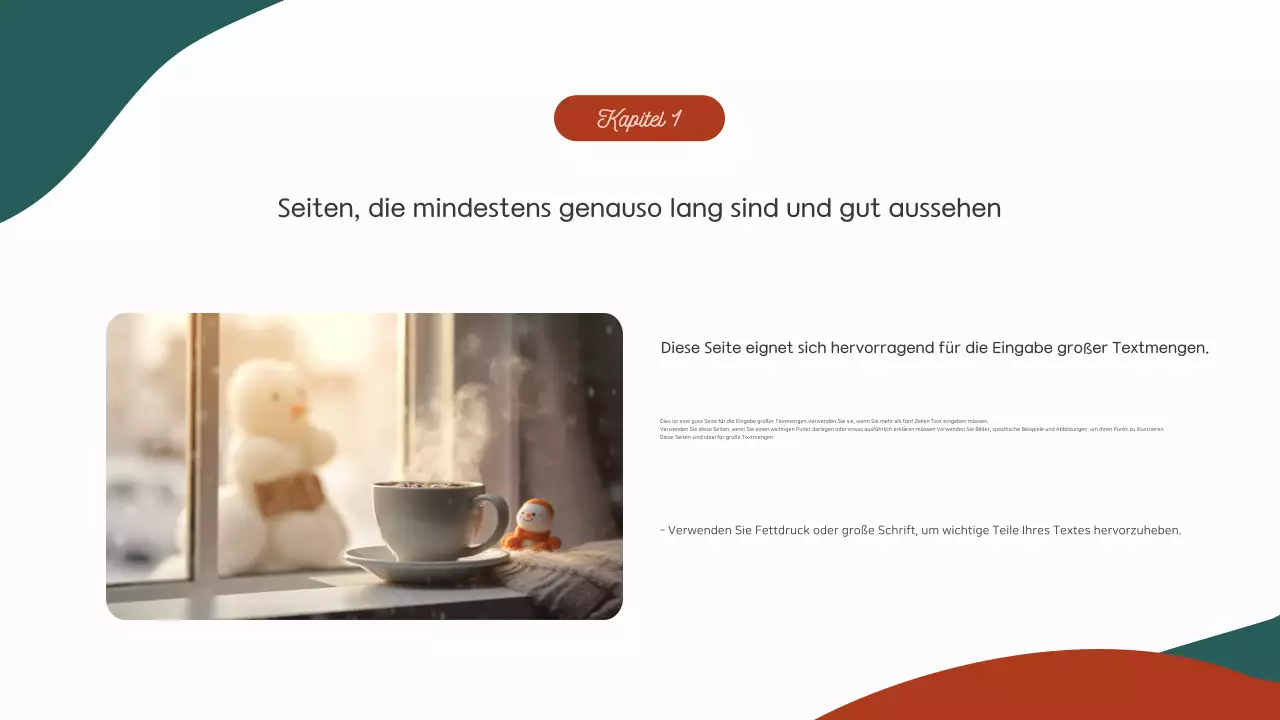 Jahresendbericht in einem geometrischen Muster aus Rot und Grün