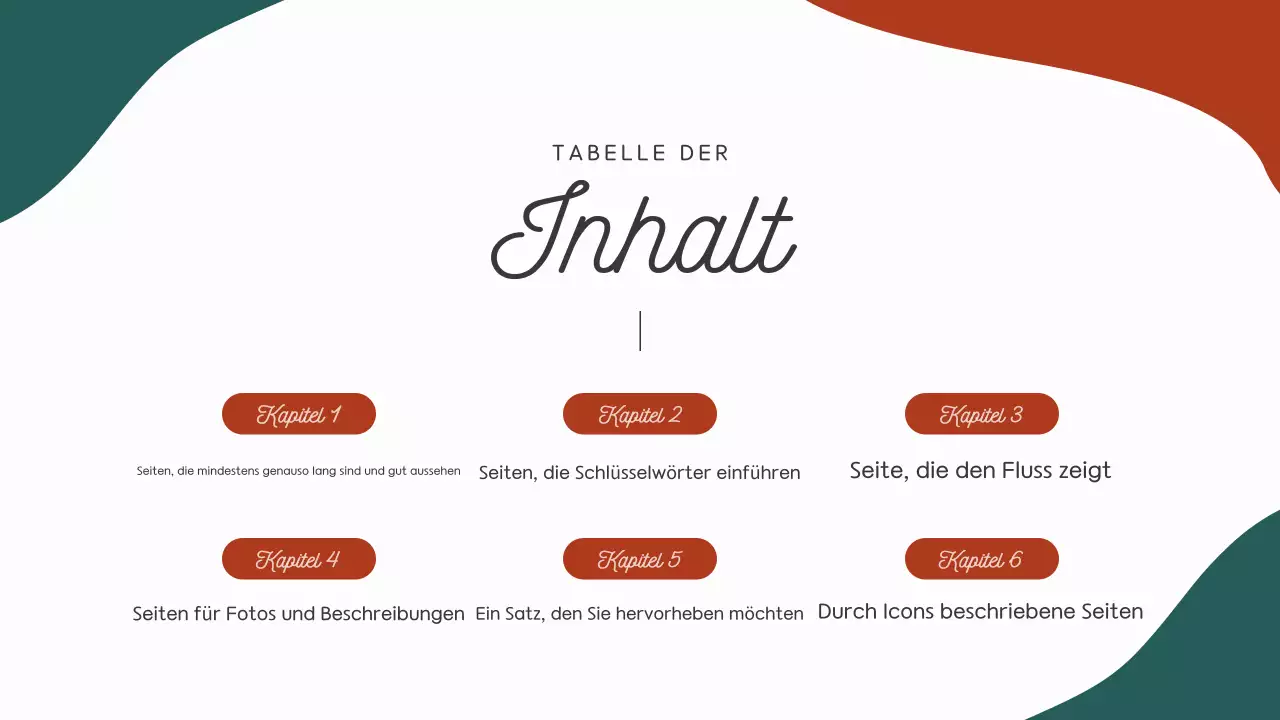 Jahresendbericht in einem geometrischen Muster aus Rot und Grün