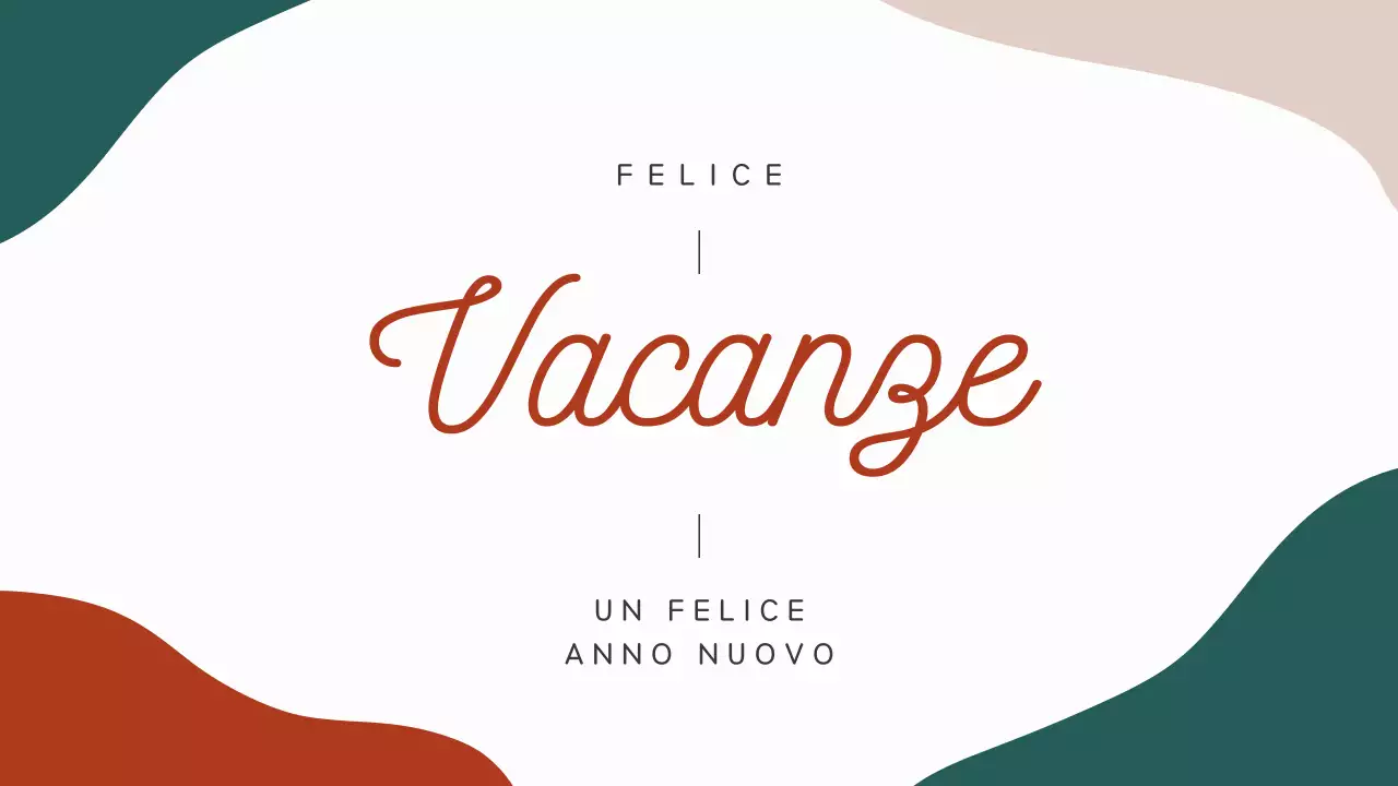 Relazione di fine anno in un motivo geometrico di rosso e verde