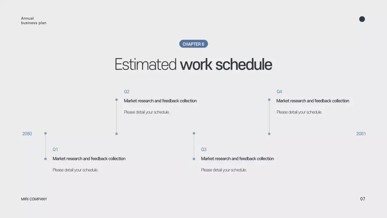 Gray Minimalist Yearly Planner