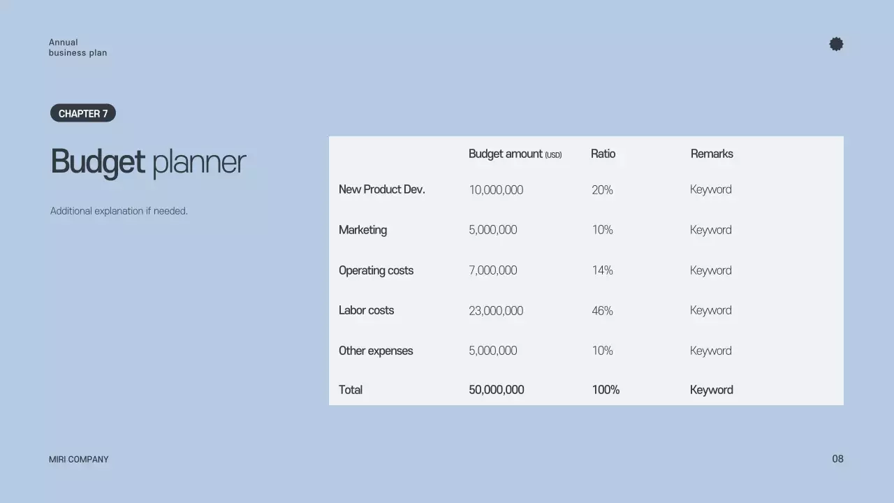 Gray Minimalist Yearly Planner
