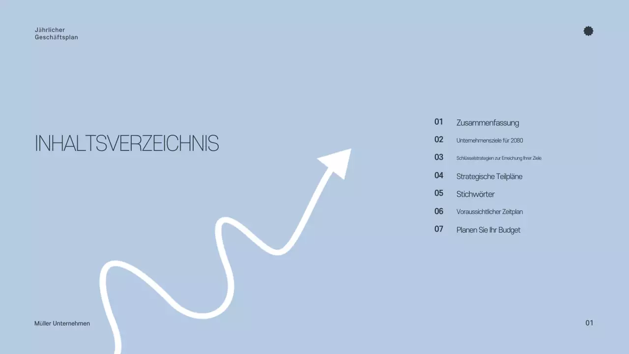 Grauer minimalistischer Jahresplaner