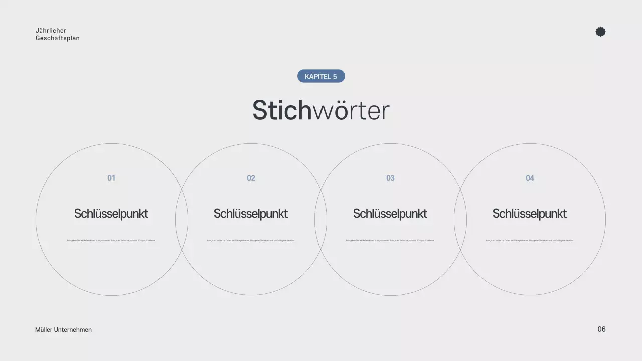 Grauer minimalistischer Jahresplaner
