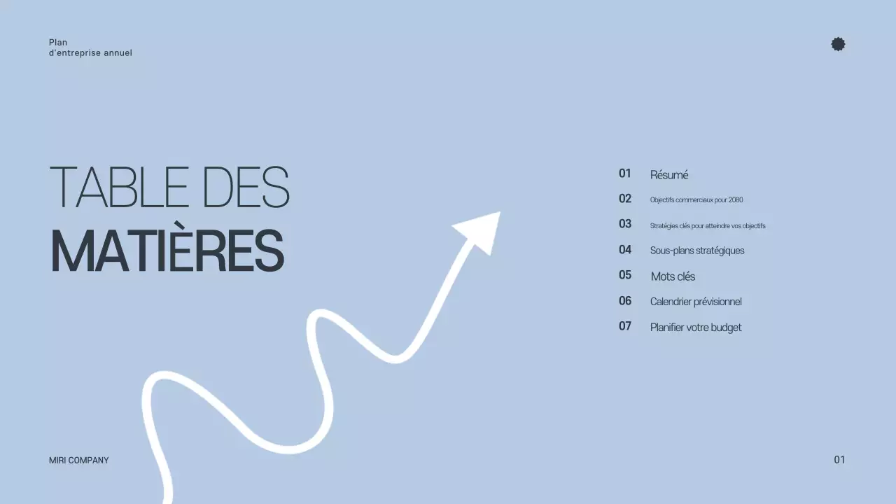 Planificateur annuel minimaliste gris