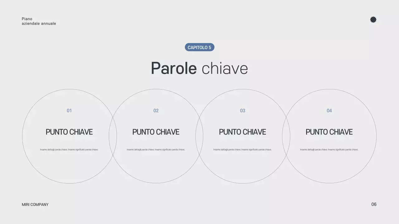 Pianificatore annuale minimalista grigio