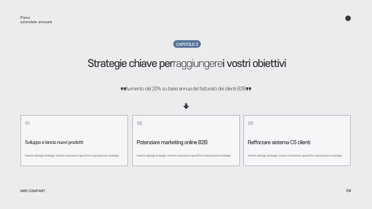 Pianificatore annuale minimalista grigio