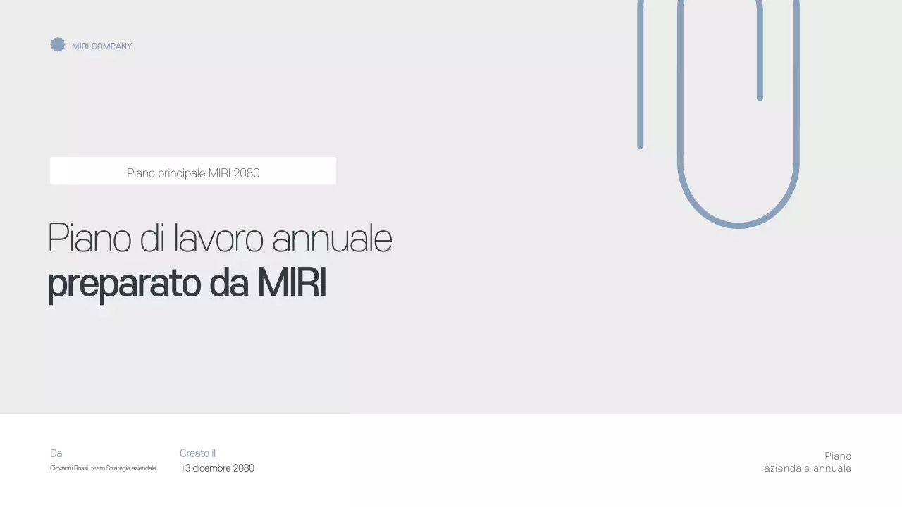 Pianificatore annuale minimalista grigio