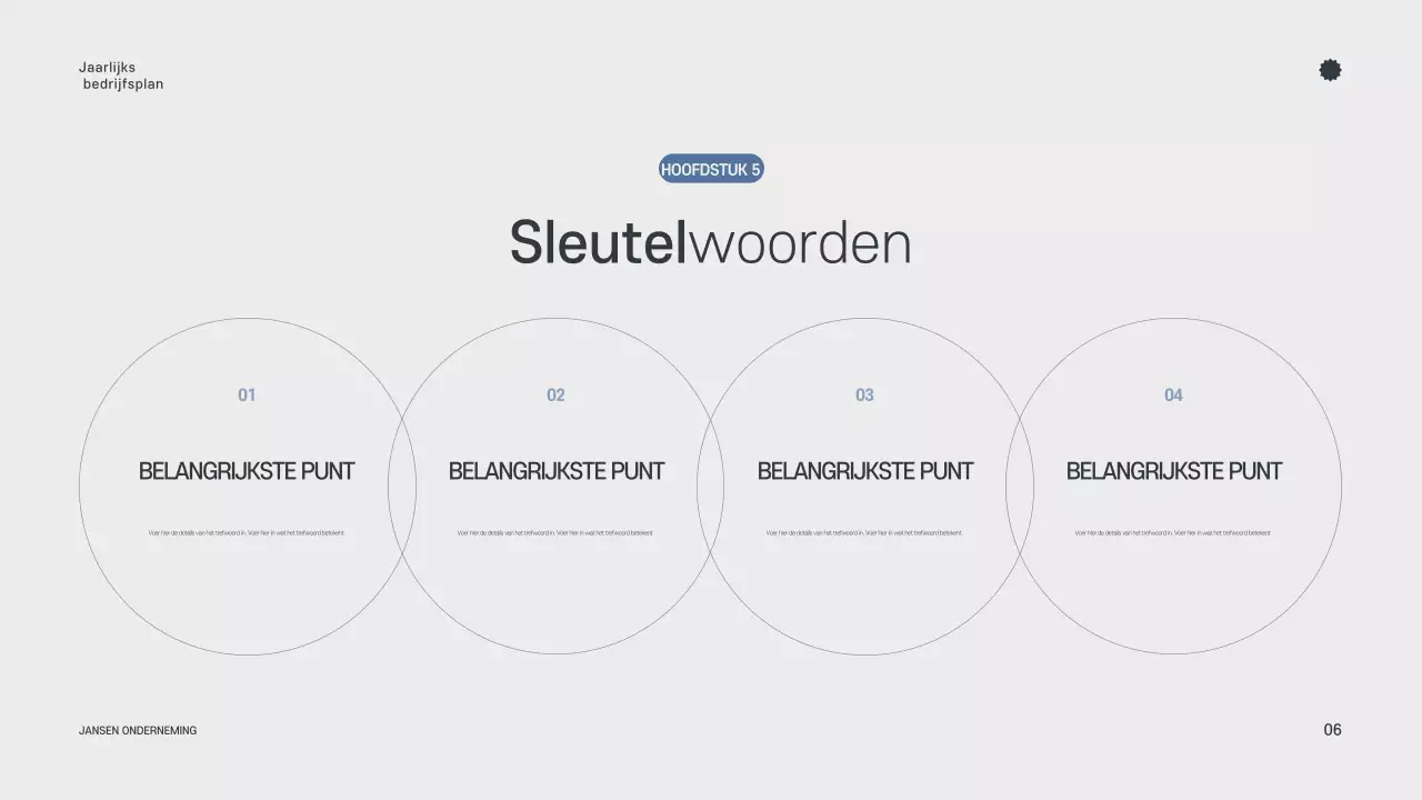 Grijze minimalistische jaarplanner