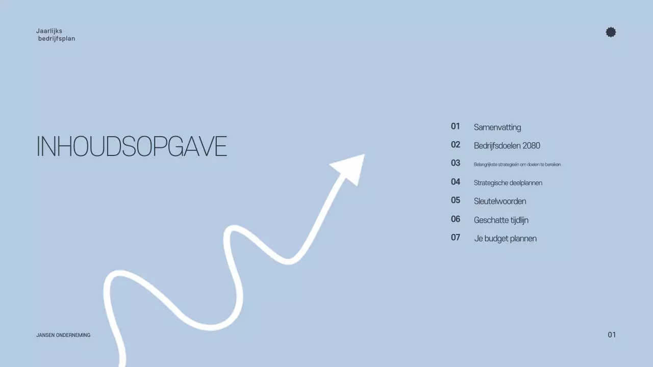 Grijze minimalistische jaarplanner