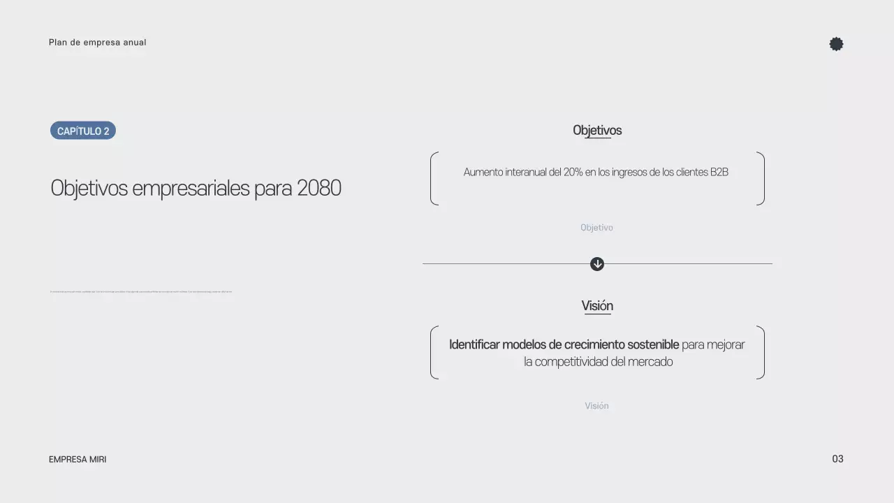 Planificador anual minimalista gris