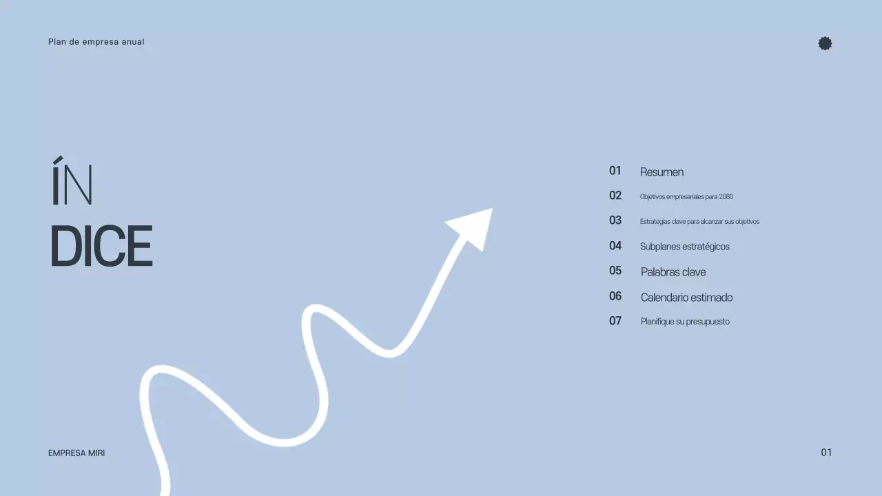 Planificador anual minimalista gris
