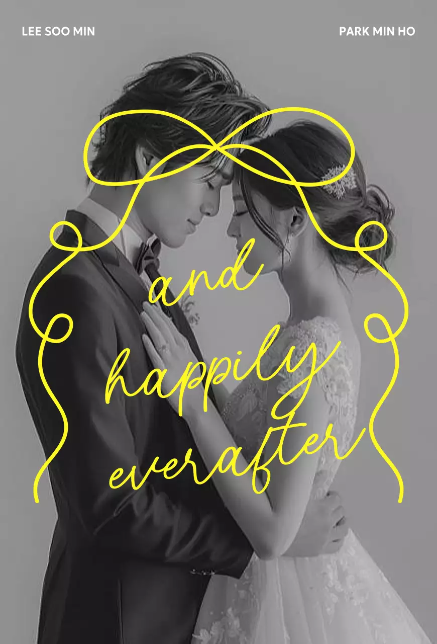 Convite de casamento clássico a preto e branco