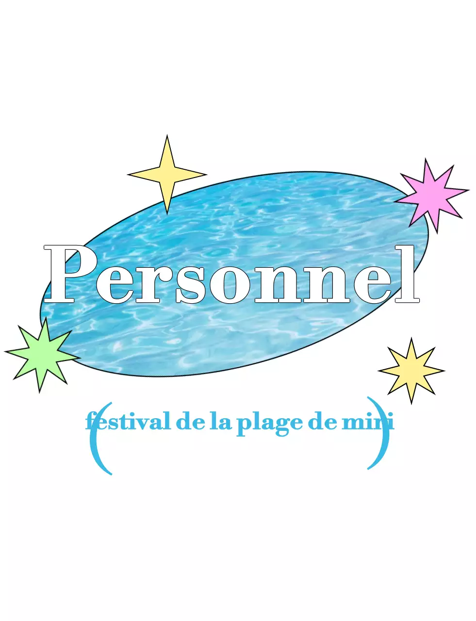 Festival pop bleu clair