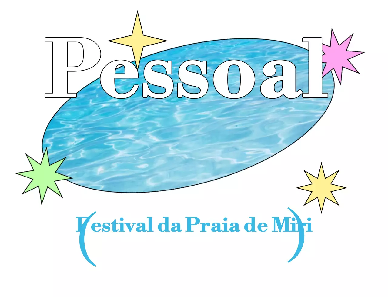 Evento de festival pop azul claro