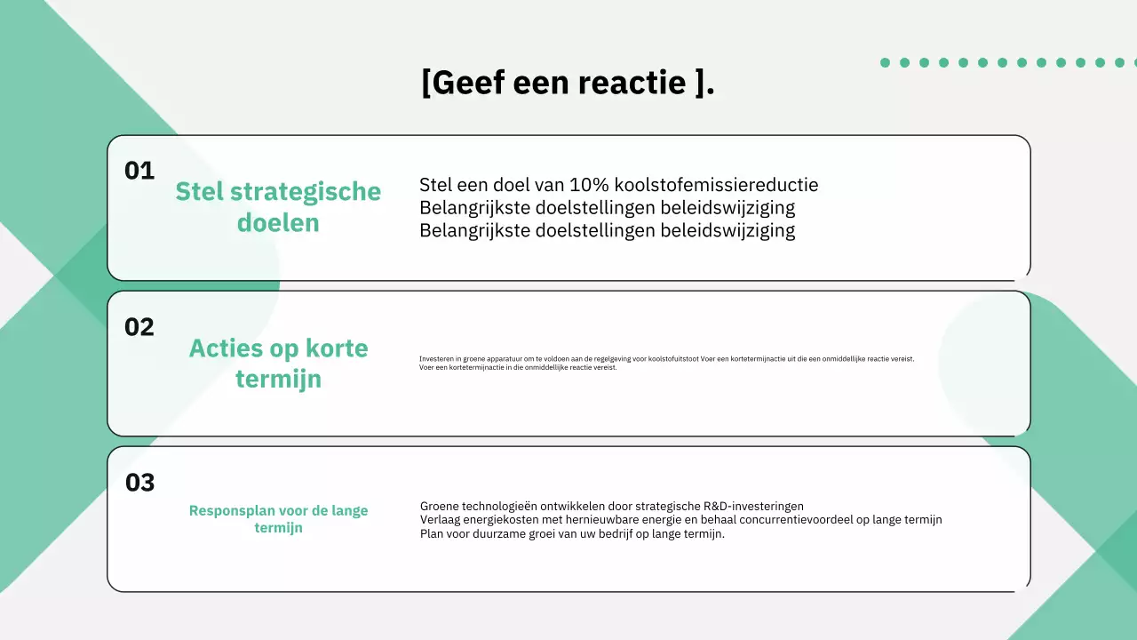 Moderne beleidsrichtlijnen uitgelegd in groen en grijs