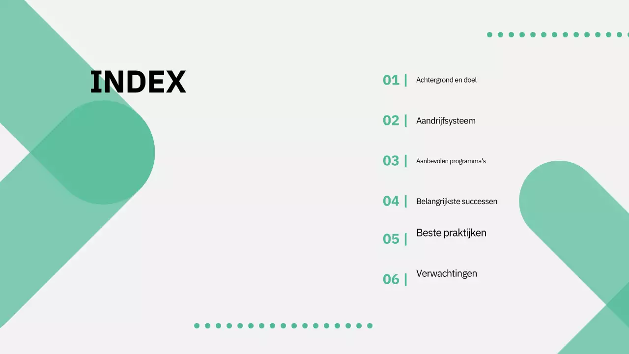 Moderne beleidsrichtlijnen uitgelegd in groen en grijs