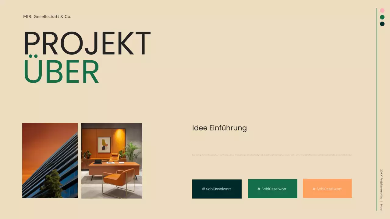 grünes modernes Geschäftsdokument