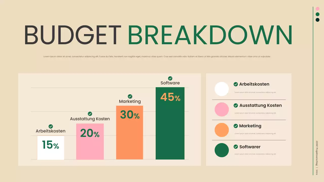 grünes modernes Geschäftsdokument