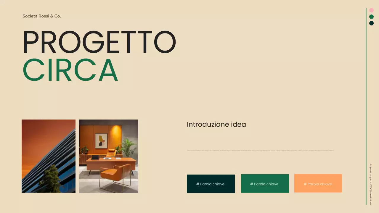 documento aziendale moderno e verde