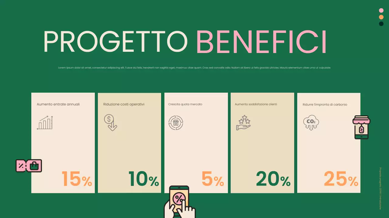 documento aziendale moderno e verde