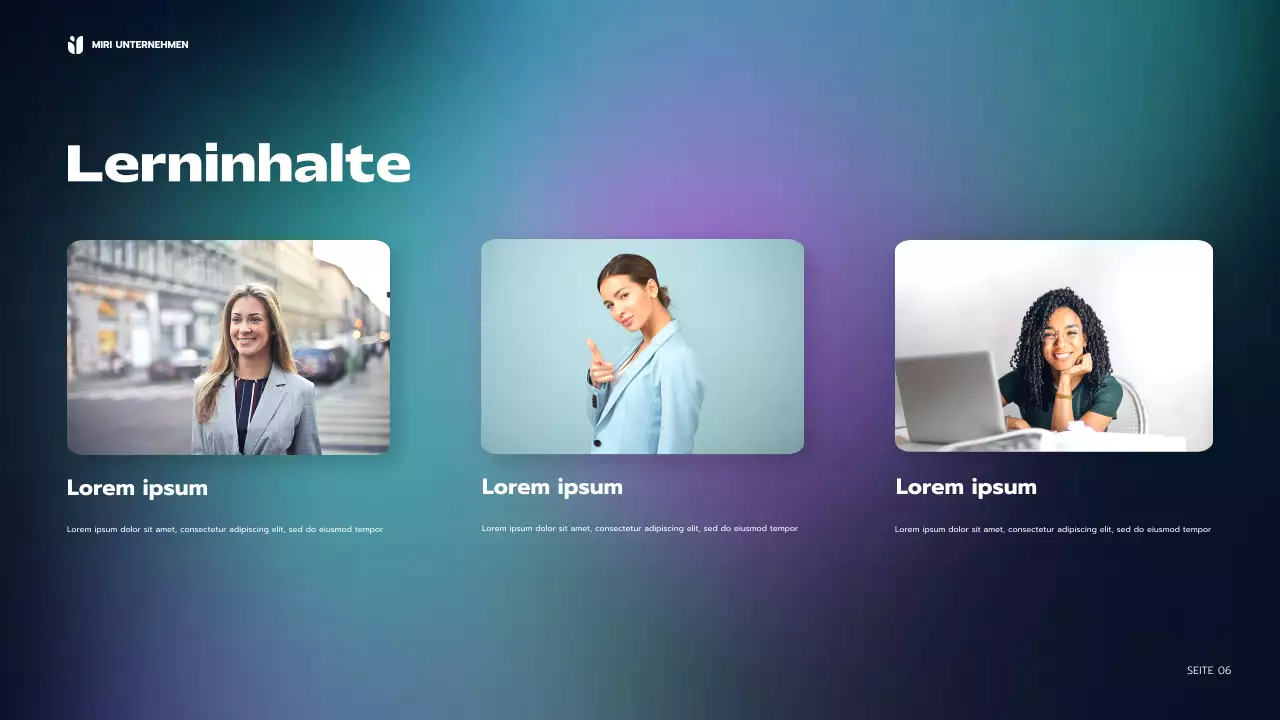 blue modern business report