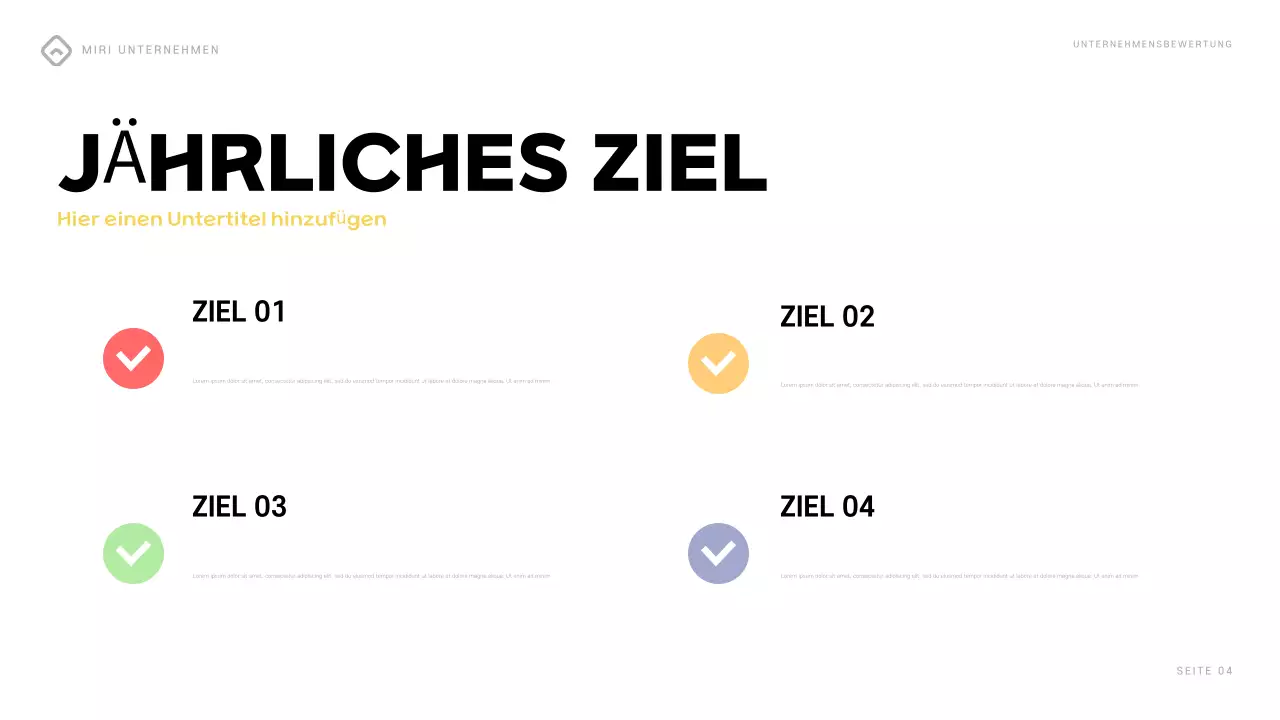 bunter moderner Geschäftsbericht