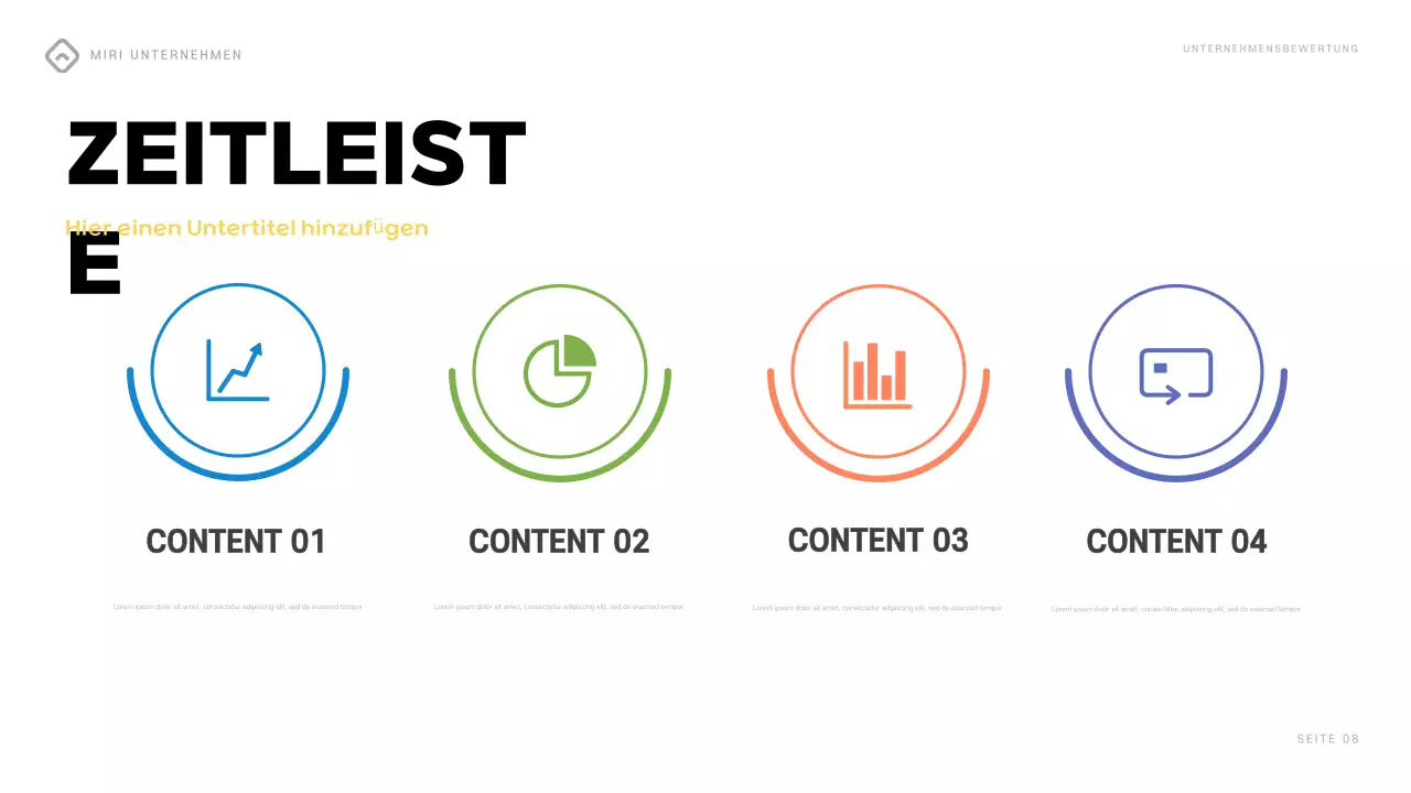 bunter moderner Geschäftsbericht