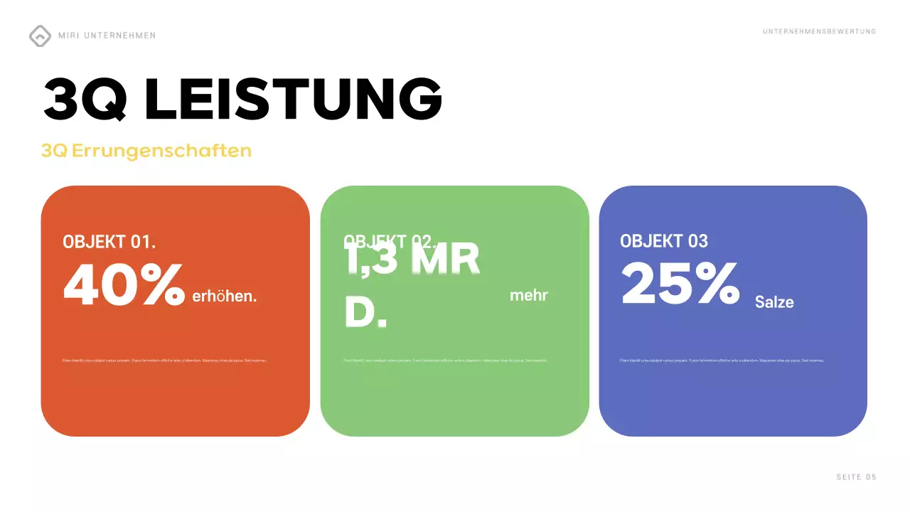 bunter moderner Geschäftsbericht
