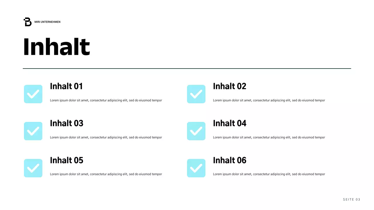 blue modern business report