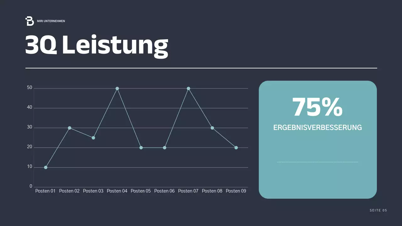 blue modern business report