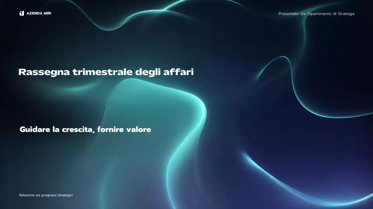 relazione aziendale moderna blu