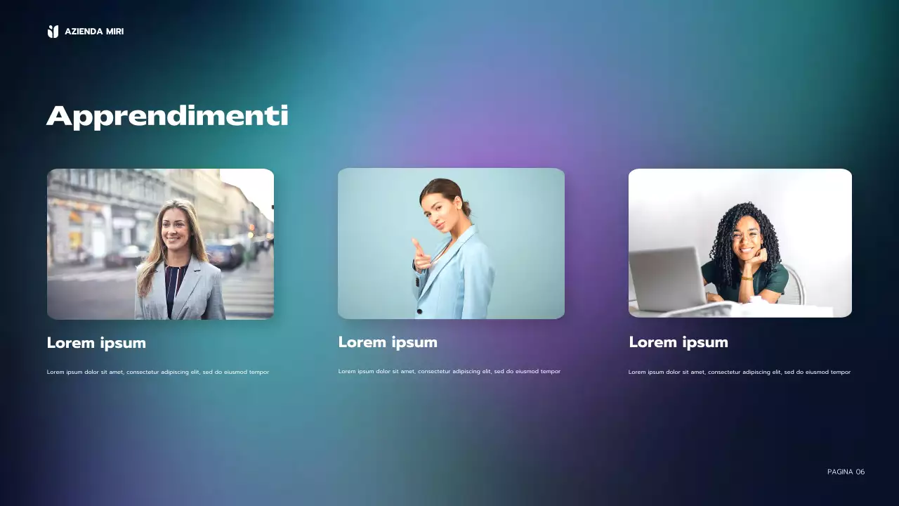 relazione aziendale moderna blu