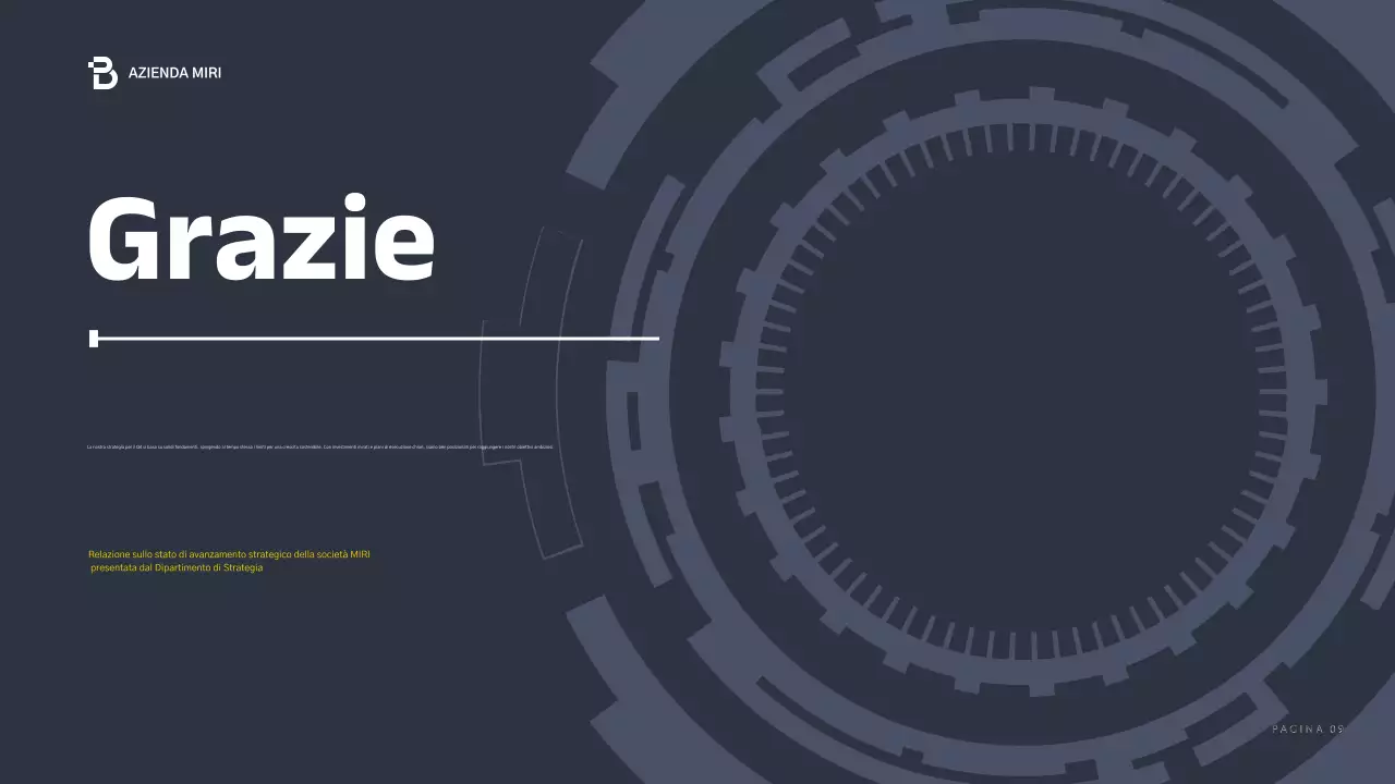 relazione aziendale moderna blu