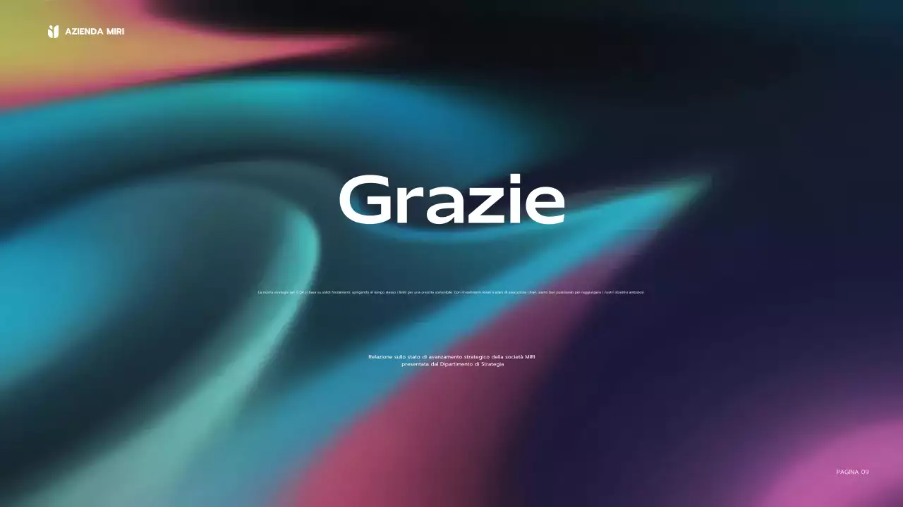 relazione aziendale moderna blu