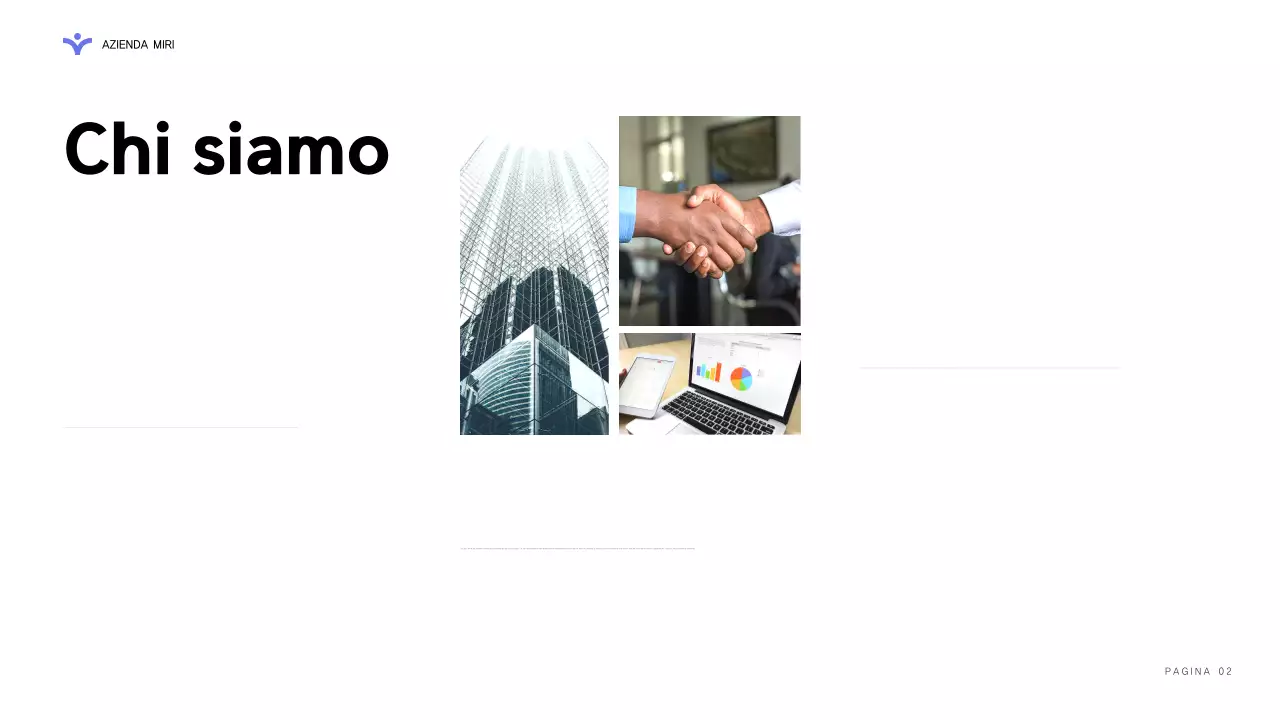 relazione aziendale moderna viola