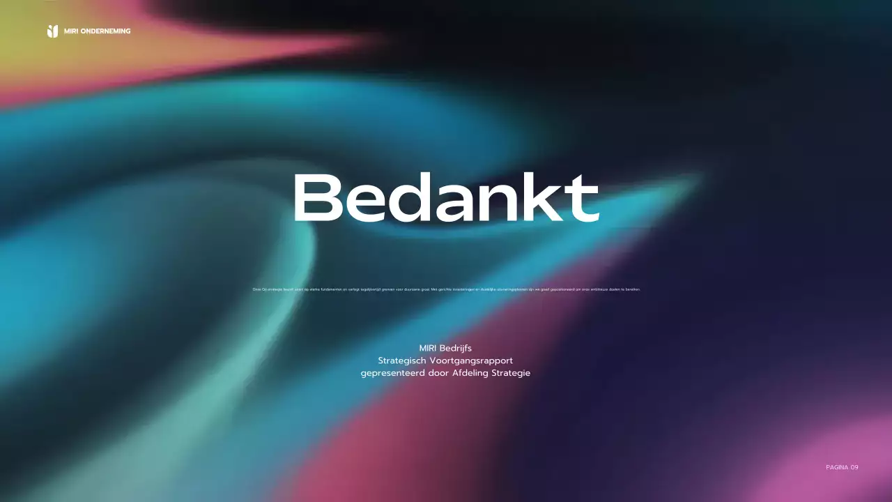 blauw modern zakelijk verslag