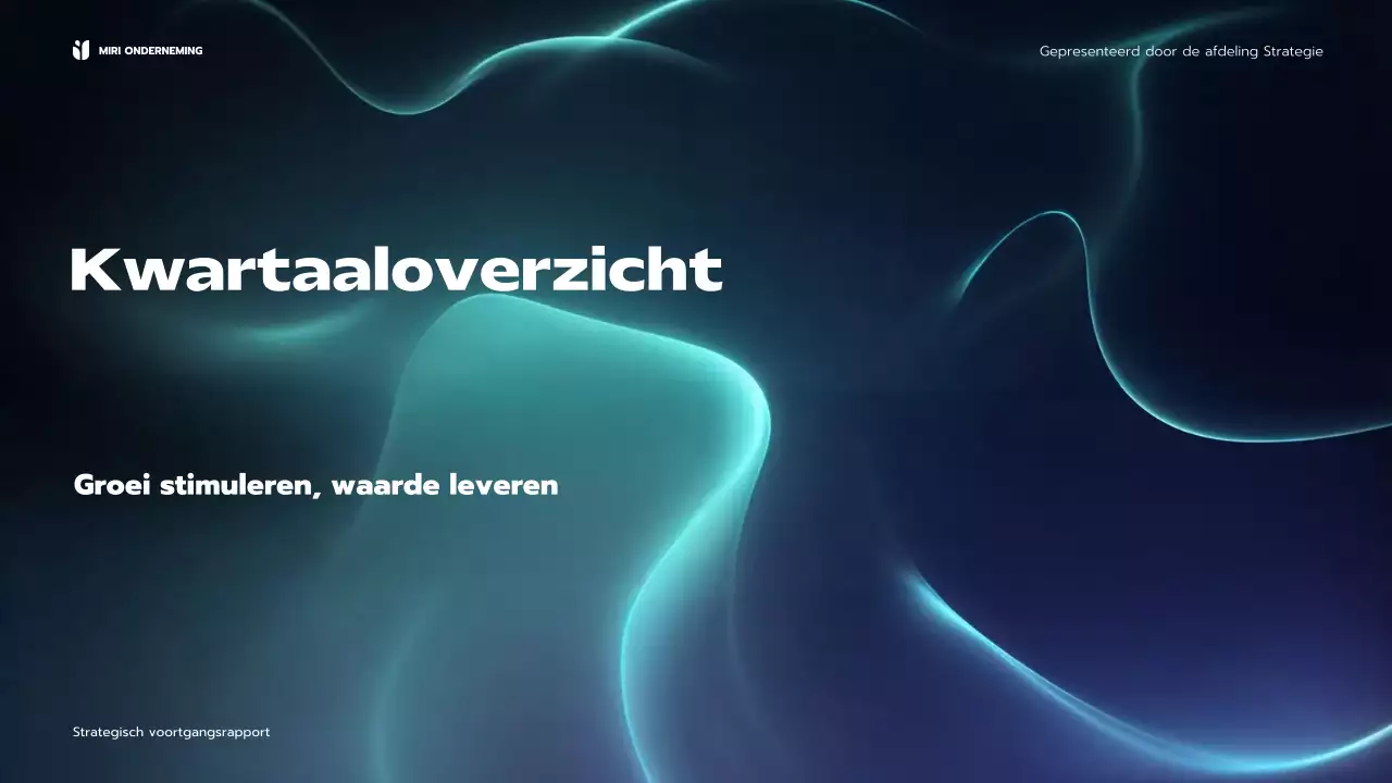 blauw modern zakelijk verslag