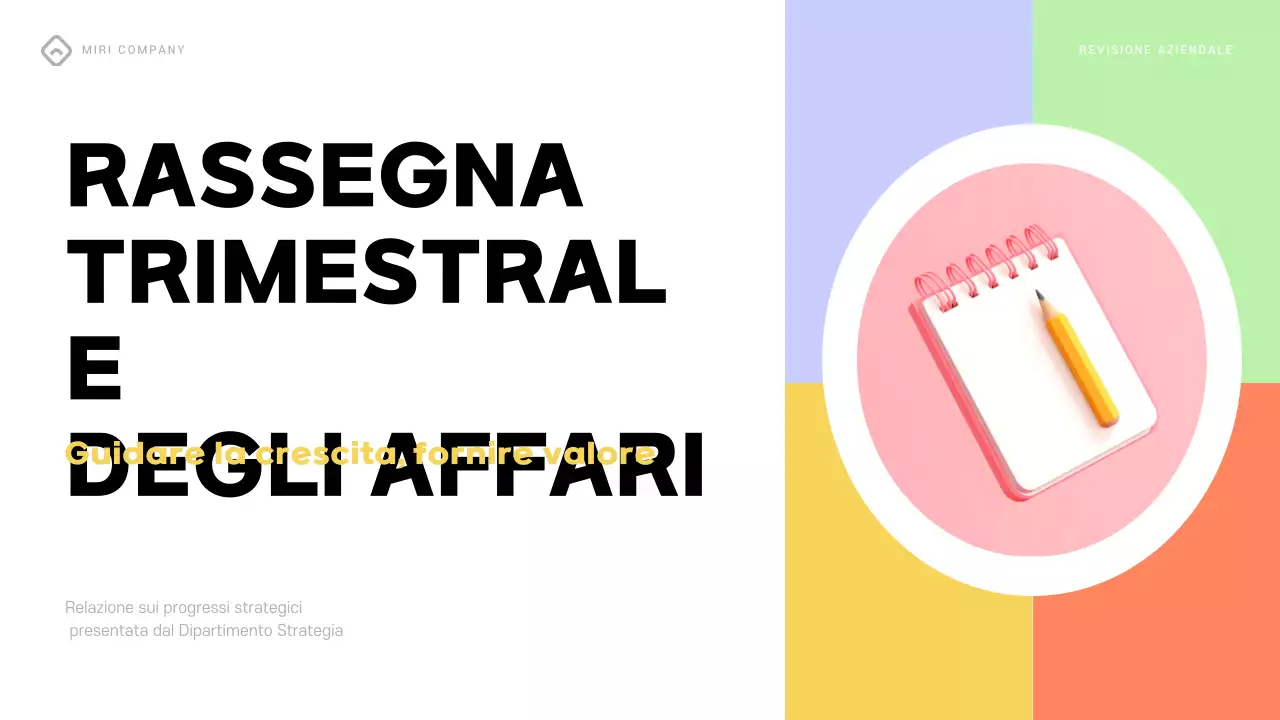 relazione d'affari moderna e colorata