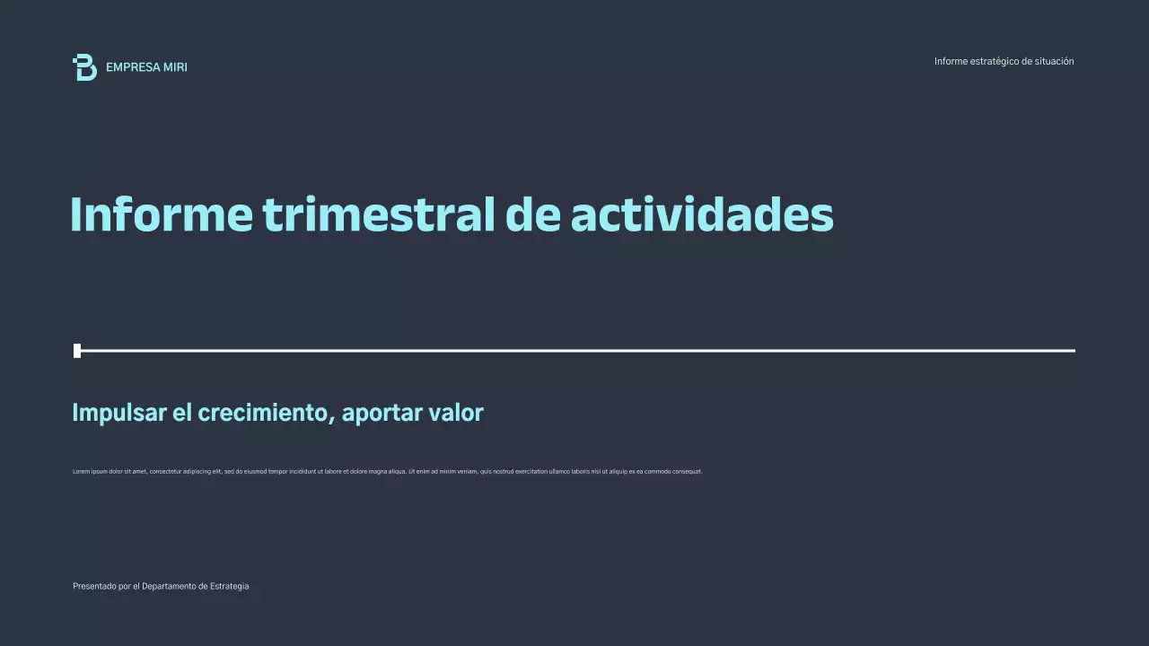 blue modern business report