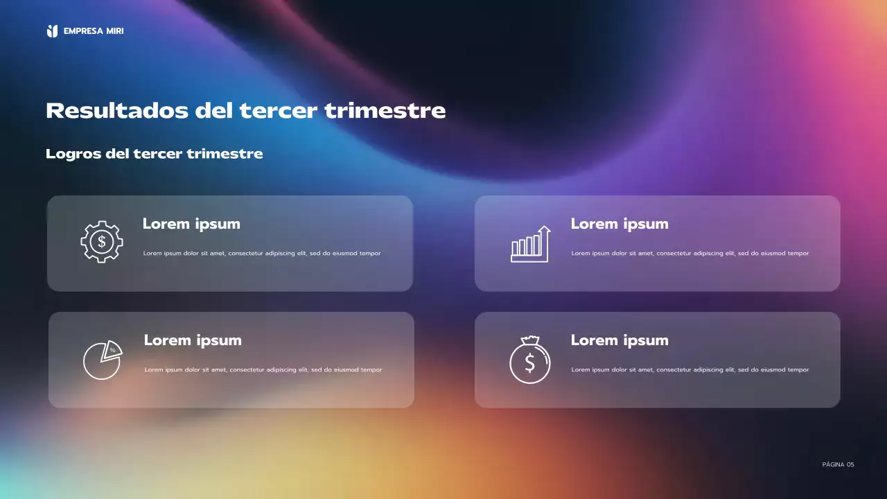 blue modern business report