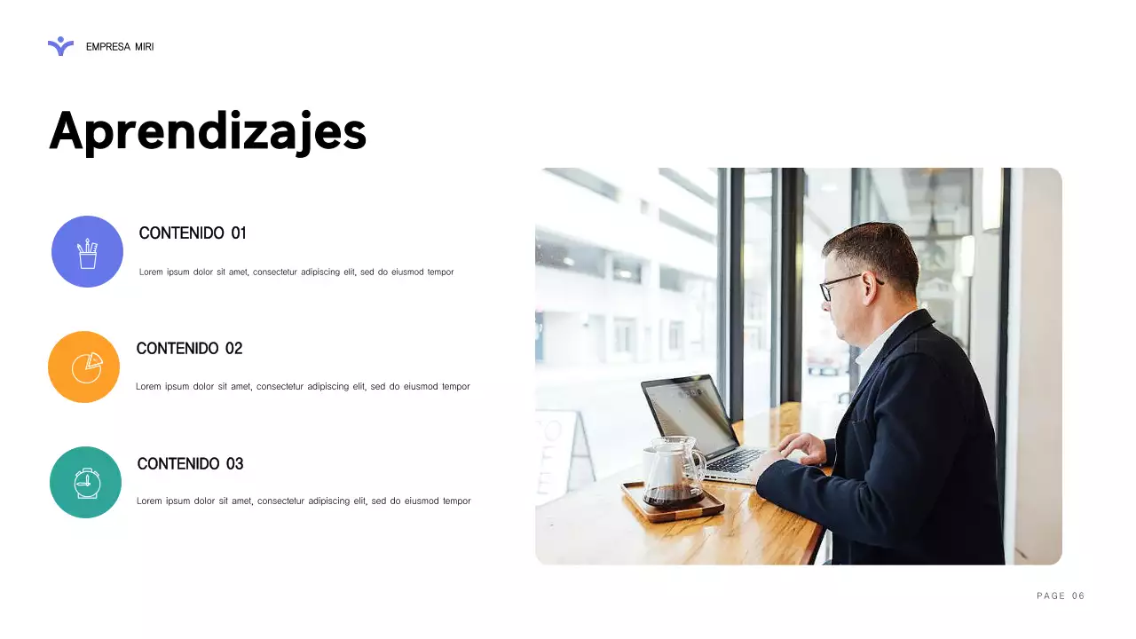 informe sobre la empresa moderna púrpura