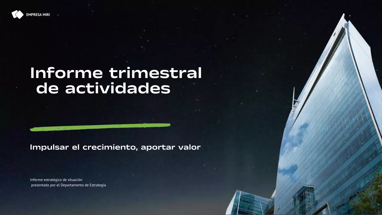 informe sobre la empresa moderna negra