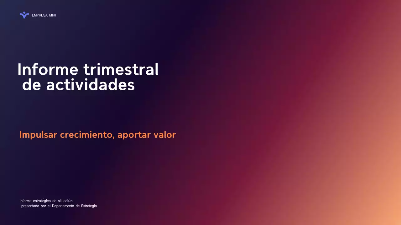 informe sobre la empresa moderna púrpura