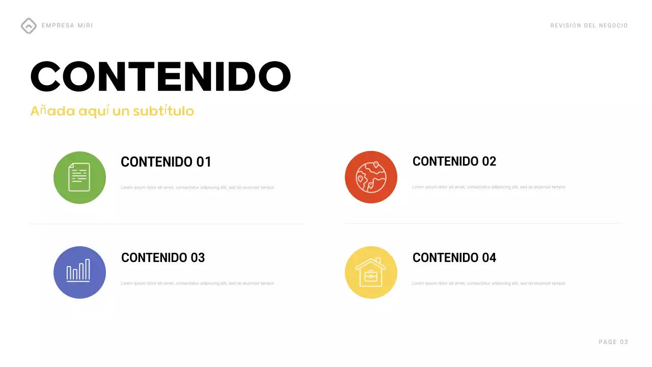 colorido informe empresarial moderno