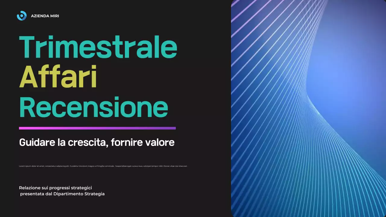 relazione aziendale moderna blu