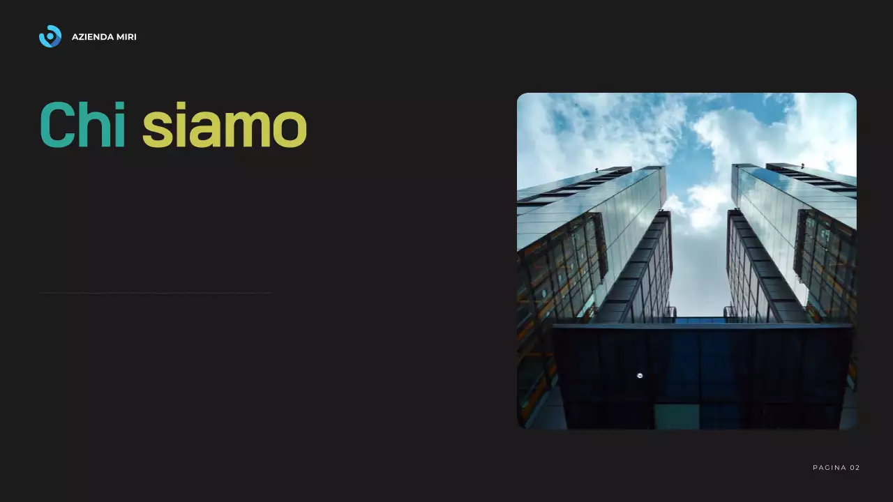 relazione aziendale moderna blu