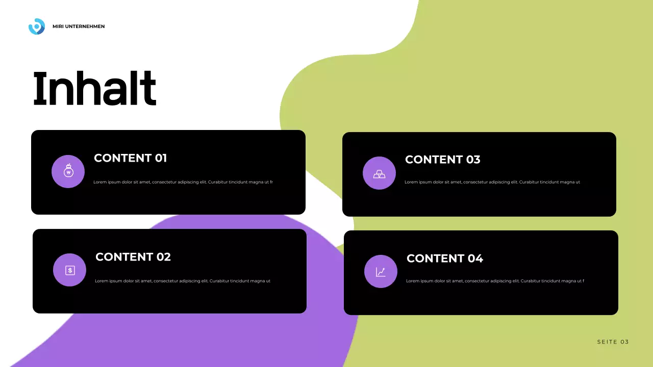 blue modern business report