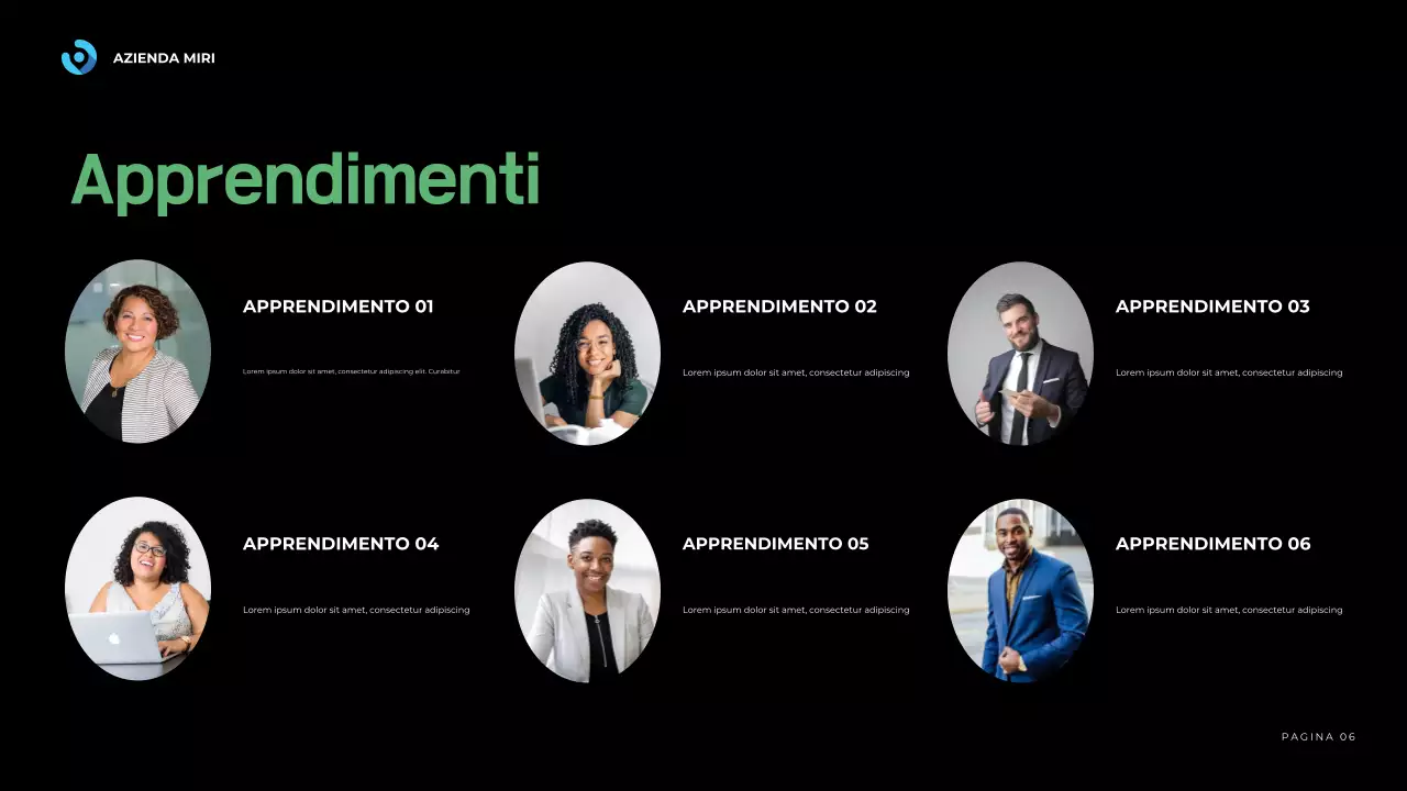 relazione aziendale moderna blu