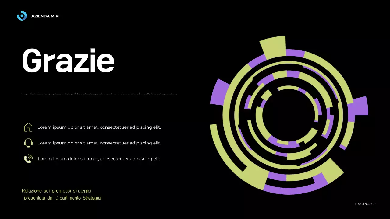 relazione aziendale moderna blu