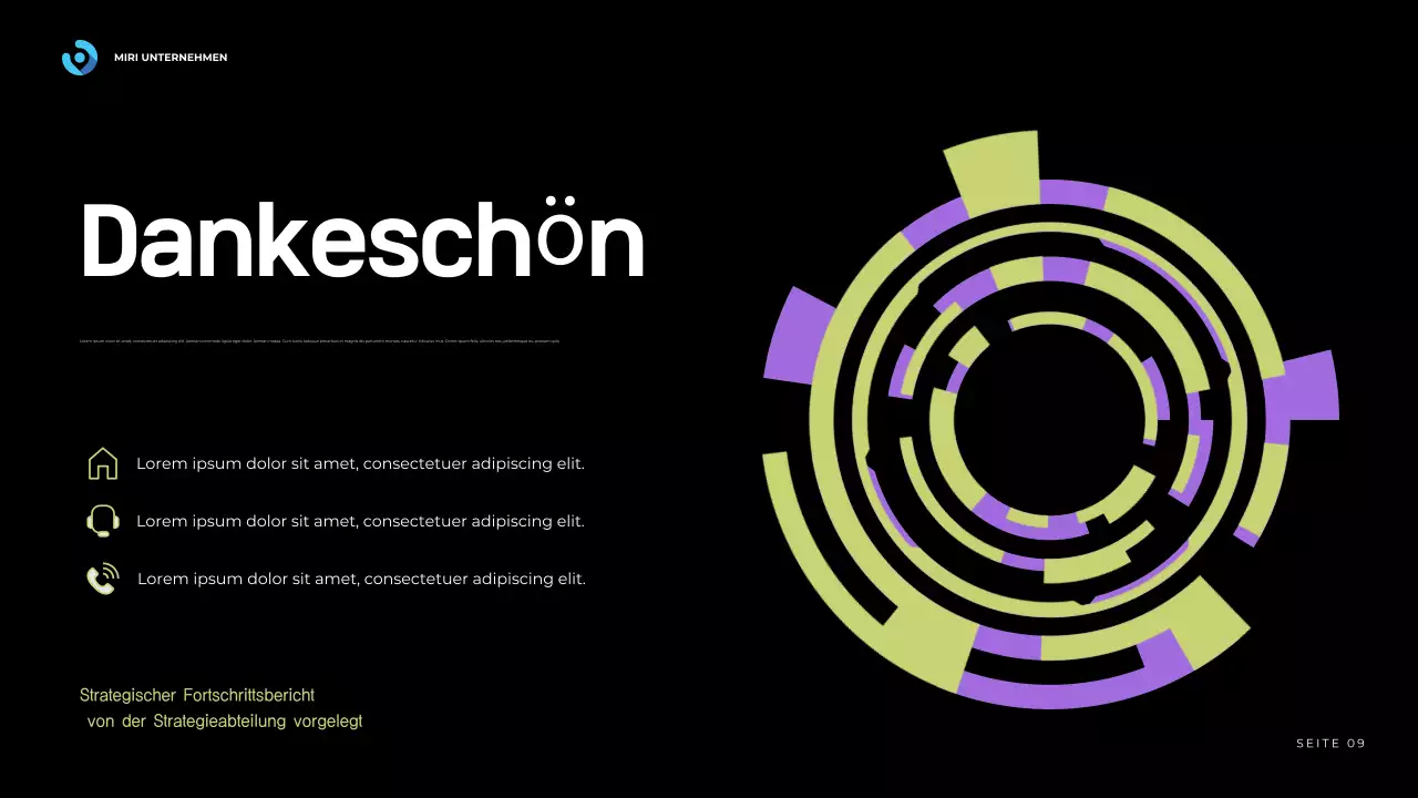 blue modern business report